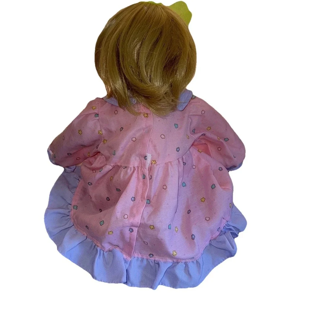 NPK Baby Girl Doll Realistic Weighted Blonde Blue Eyes Soft Body Vinyl Toy 19